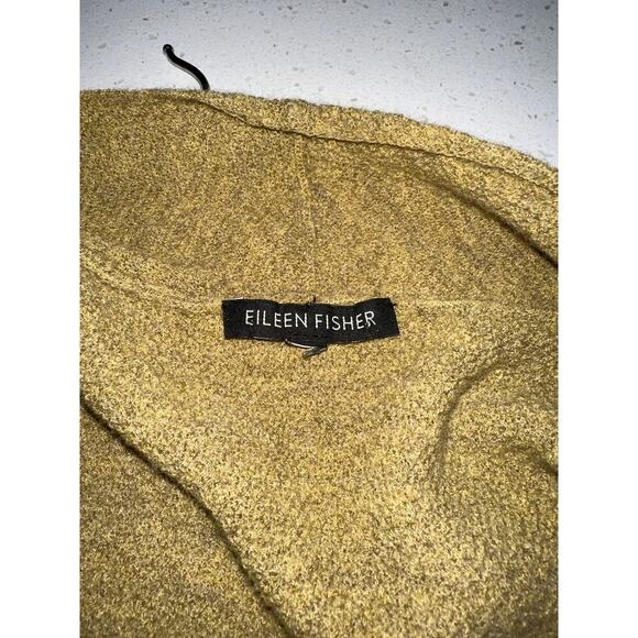 Eileen Fisher Women’s Wool Open Drape Cardigan greenish SZ S /M classic casual - Picture 3 of 8